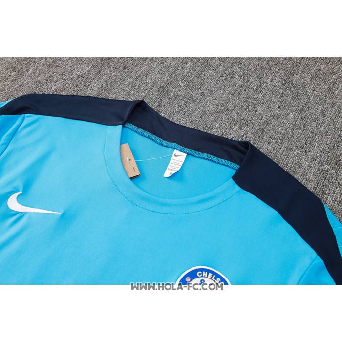 Chandal del Chelsea 2024-2025 Manga Corta Azul - Pantalon Corto
